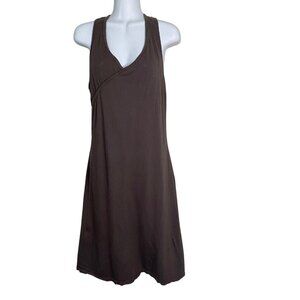Kuhl Brown Jersey Athletic Dress Criss Cross Racerback Shelf Bra size XL Brown